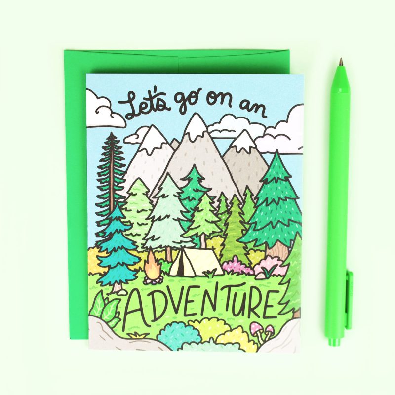 Adventure Anniversary Thinking of You Love Card Friendship Best Friend TurtlesSoup Card Mountains Forest