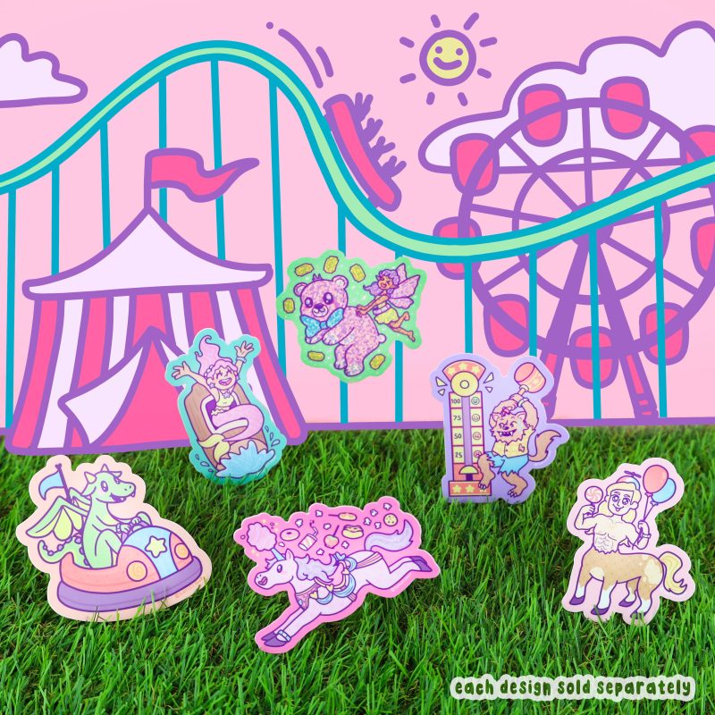 Amusement Park Vinyl Stickers Cute Sticker Art by Turtle s Soup 447dc97c 8191 468d 8b93 d4cbad4930a9