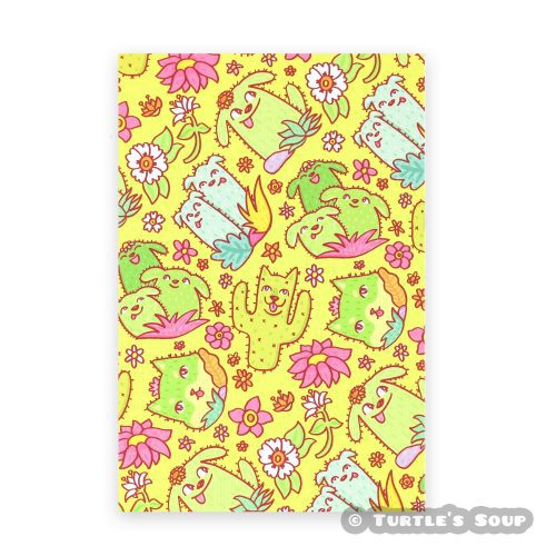 Cactus Cacti Dogs Puppy Pattern Succulent Art Turtle s Soup