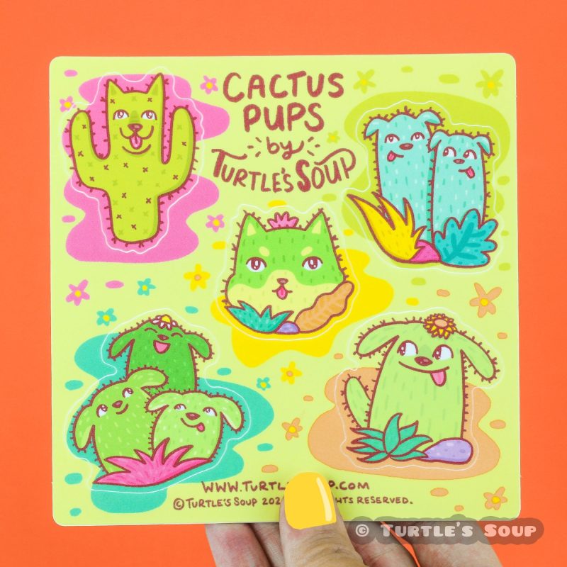 Cactus Pups Vinyl Sticker Sheet