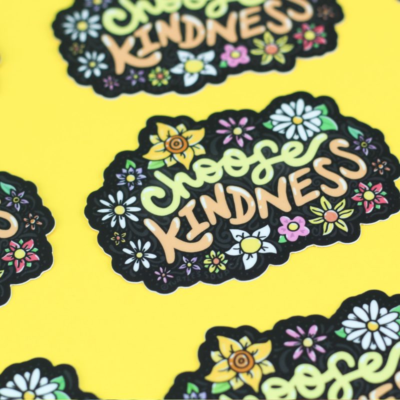 Choose Kindness Inspirational Turtles Soup Vinyl Sticker