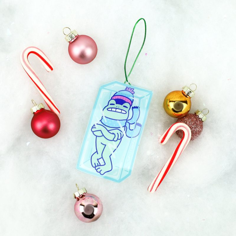 Cold Frog Cute Christmas Tree Ornament Holiday Decor By Turtles Soup Freeze Ice Cube