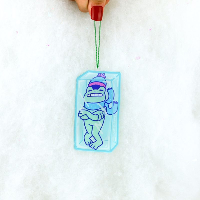 Cold Frog Cute Christmas Tree Ornament Holiday Decor By Turtles Soup Freeze Ice Cube Funny