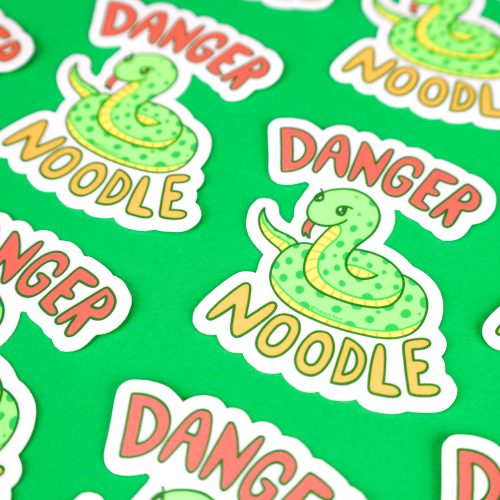 Danger Noodle Snake Vinyl Sticker Turtles Soup Waterbottle Decal