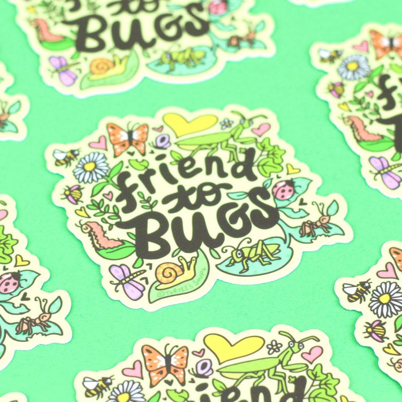 Friend to Bugs Gardening Vinyl Sticker