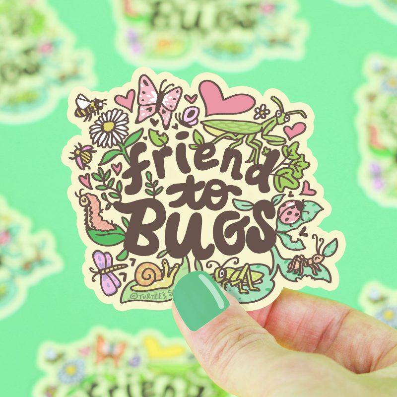 Friend to Bugs Gardening Vinyl Sticker Flower