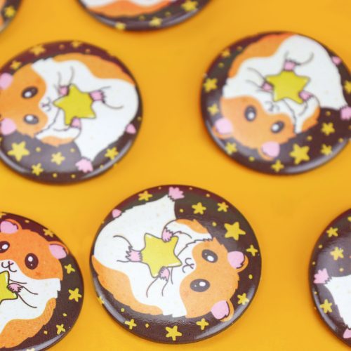 Hamster Hamster Galaxy Hammie Cute Pinback Button Kawaii Star Turtles Soup Adorable Fun