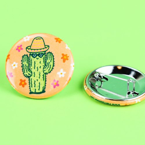 Happy Cactus Pinback Button Cute 53913032 cc23 4807 ac17 1191c03a8d15