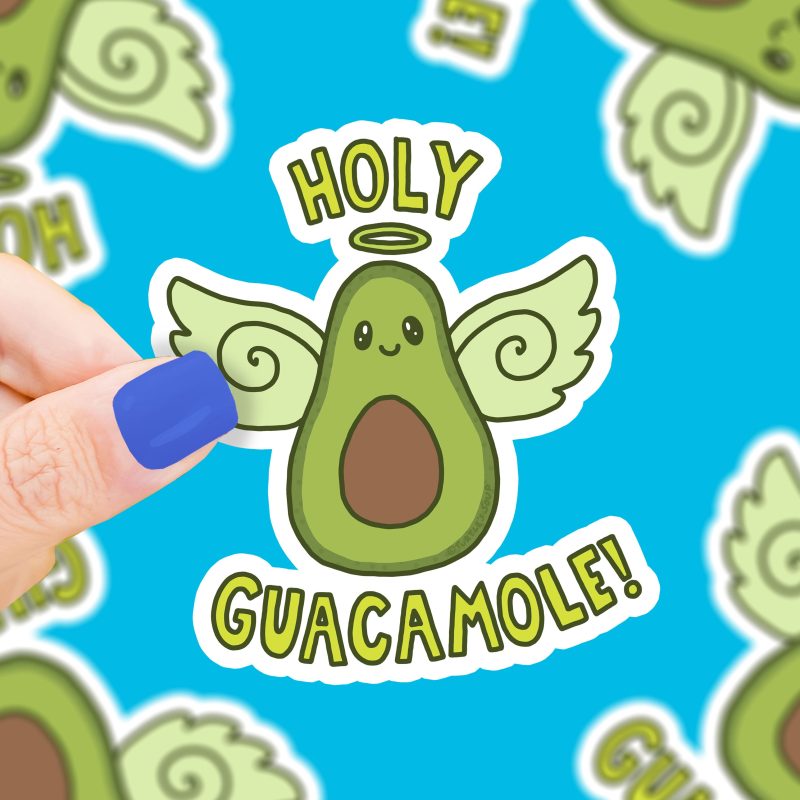 Holy Guacamole Vinyl Sticker by Turtles Soup 77406ed4 dbb5 4252 8a62 d952fcb77bbe