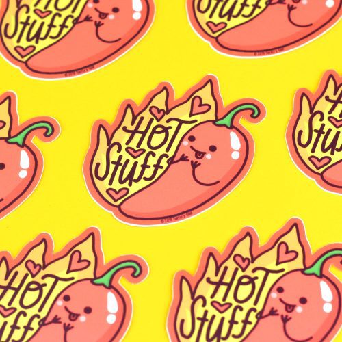 Hot Stuff Jalapeno Vinyl Sticker Funny Food Pun