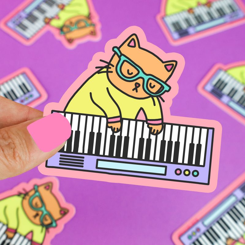 Keyboard Cat Vinyl STicker