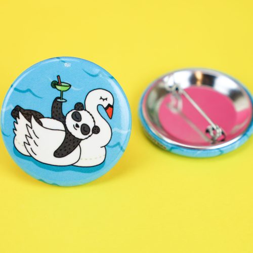 Panda Swan Pinback Button Turtles Soup Cute Pool Float Swimming Summer Pool Party Cute