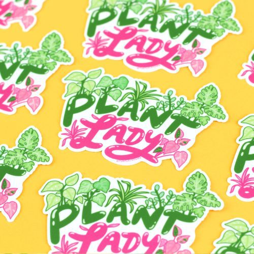 Plant Lady Houseplant Parent Vinyl Sticker Turtles Soup Monstera Pink Princess Philodendron