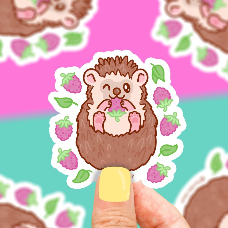 S 449 Hedgehog Vinyl Sticker Turltes Soup