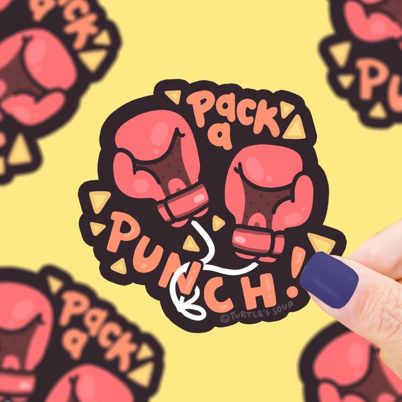 S 647 Pack a Punch Boxing Sports by Vinyl Sticker by Turtles Soup