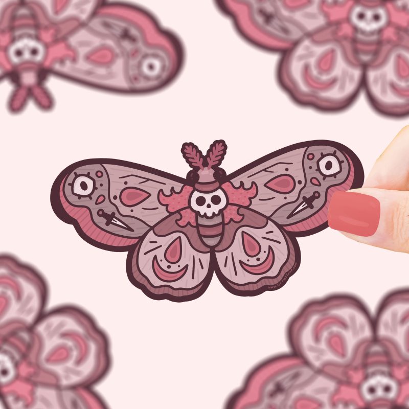 S 668 Death Moth Vinyl Sticker by Turtles Soup