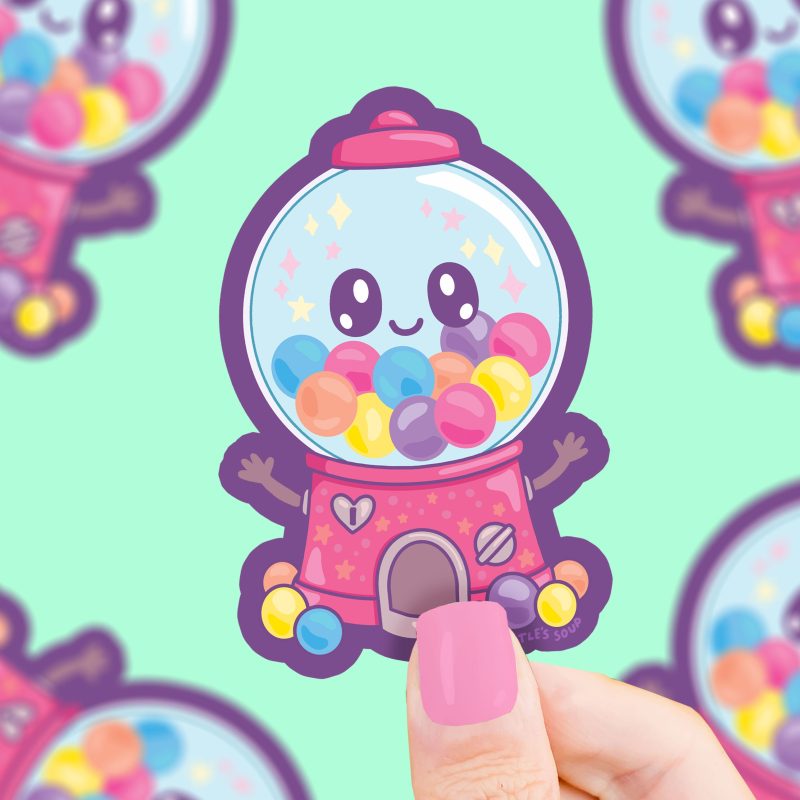 S528 Gumball Machine Vinyl Sticker by Turtles Soup