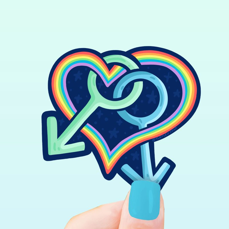 S606 Male Love Male Symbols Sticker by Turtles Soup