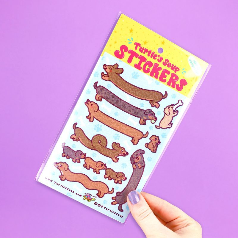 SH033 Long Dogs Sticker Sheet By Turtles Soup Photo 1