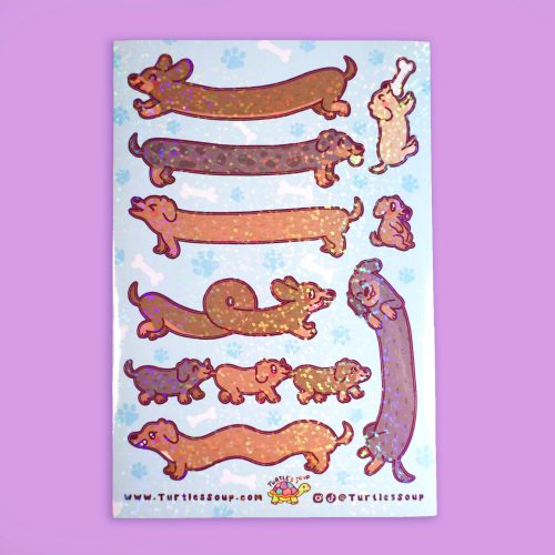 SH033 Long Dogs Sticker Sheet By Turtles Soup Photo 2