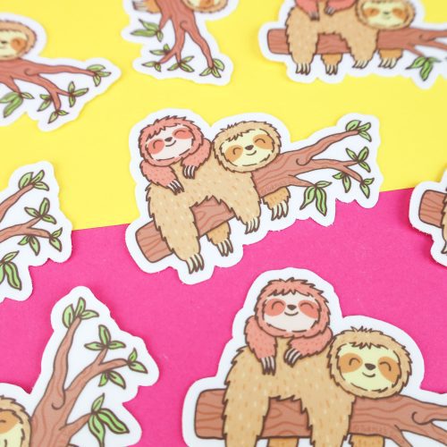 Sloth Friends Vinyl Sticker Sleepy