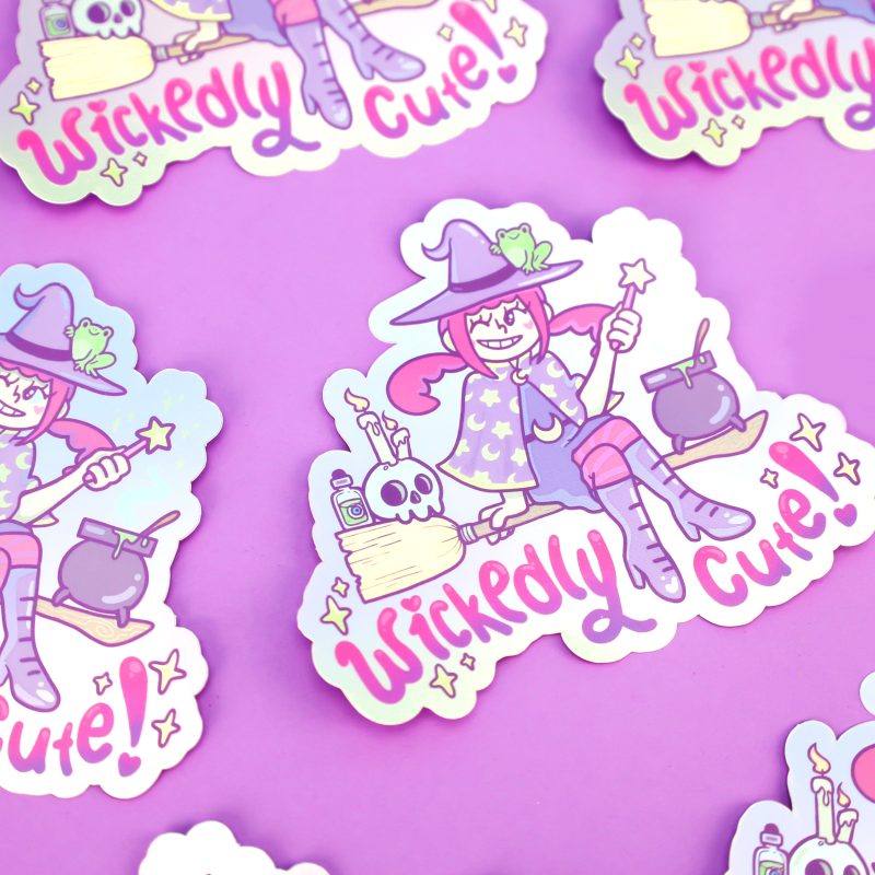 Wickedly Cute Witch Holographic Halloween