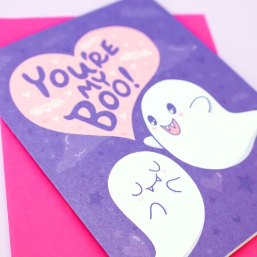 Youre My Boo Halloween Ghost Love Card by Turtles Soup Cute