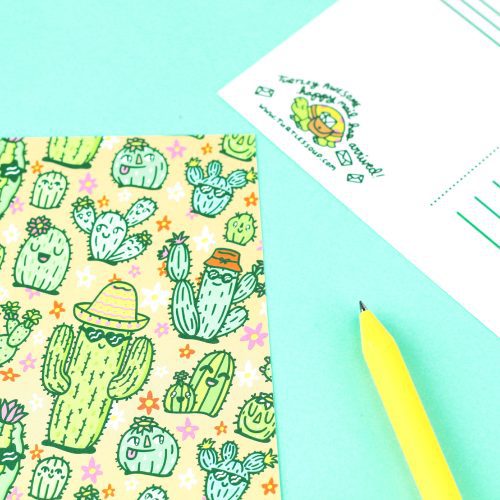 cactus happy cute postcard turtles soup gift flowers