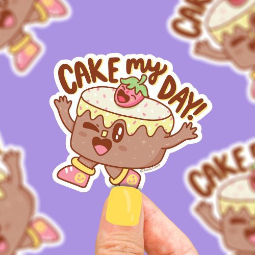 cake my day funny cake sticker cake baking pun sweet food cute sticker art bakery sticker bake house funny sticker pun by turtles soup waterproof sticker art e51c304d c45d 4824 9a0a d41eaa36ac05