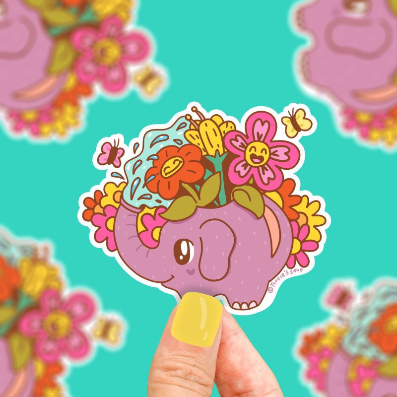 elephant watering can cute elephant sticker garden gardener decal for watering can laptop water bottle cute decal adoable animal art 8431d8c4 72cb 4a1e 8bd2 e66c8ed94e55