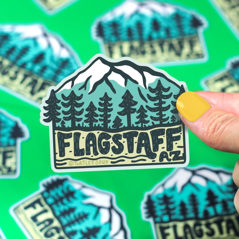 flagstaff arizona az city vinyl sticker tree