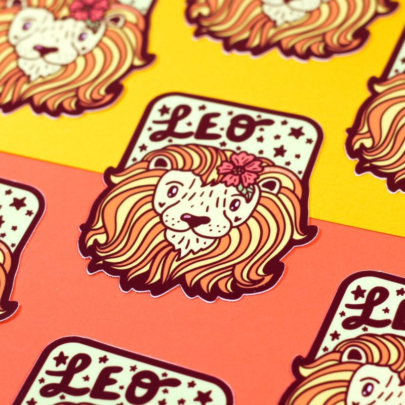 leo astrological lion horoscope sticker art waterproof