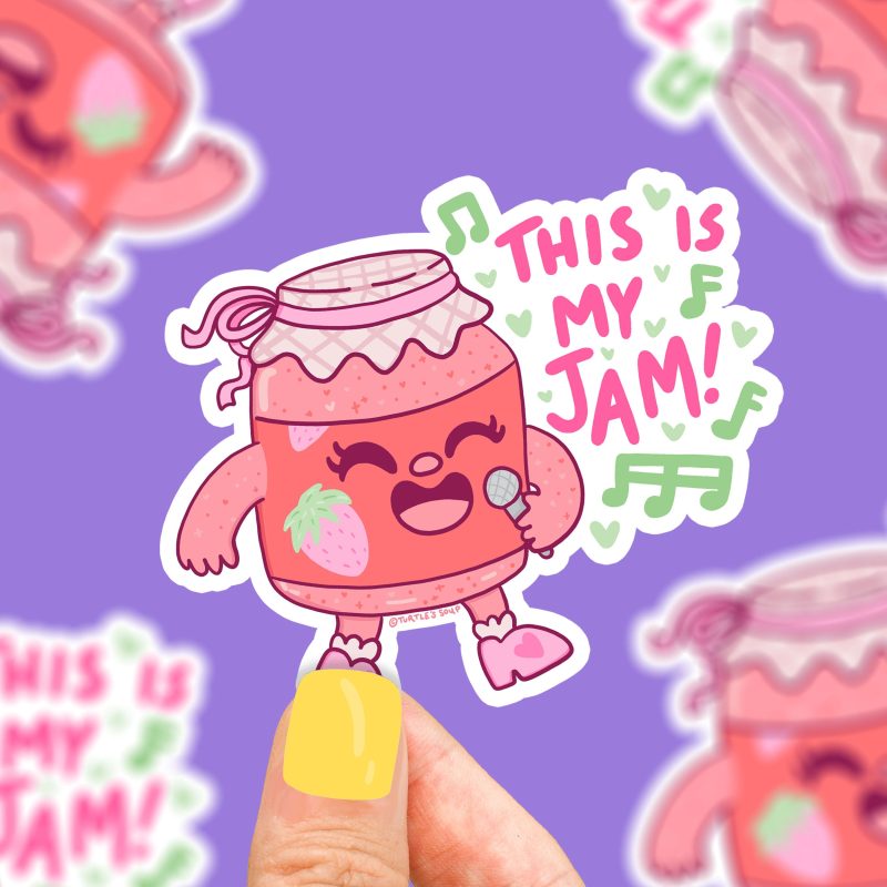 thisismyjamstrawberryjellypunstickerartbyturtlessoup